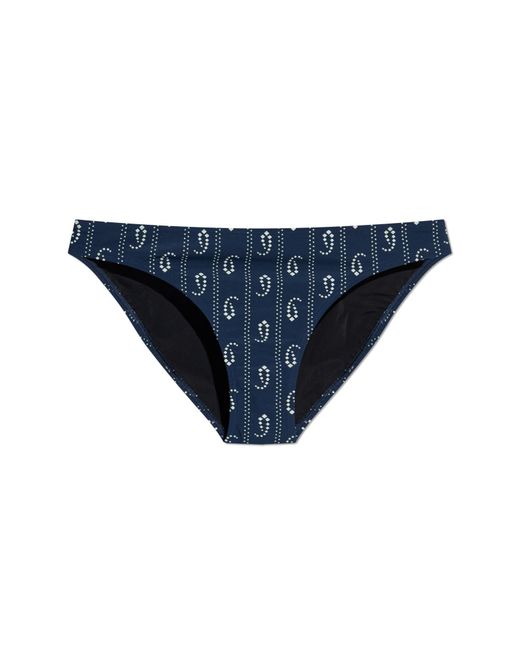 Tory Burch Blue Bikini Top