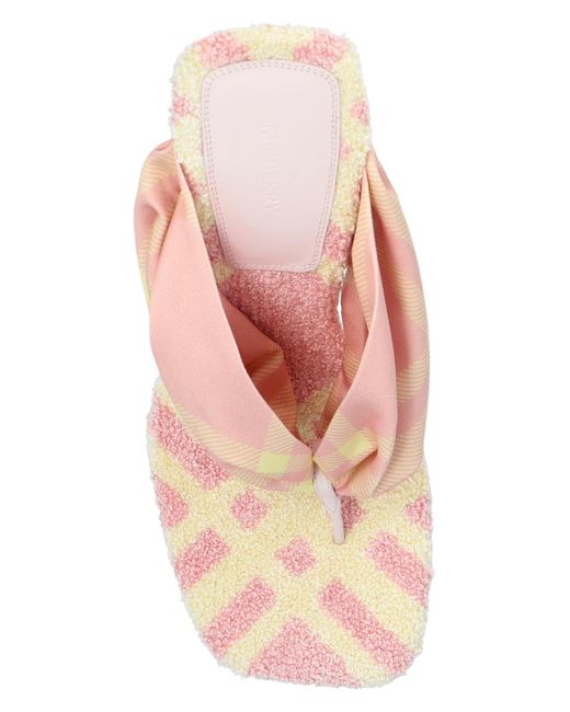 Burberry Pink 'pool' Mules,