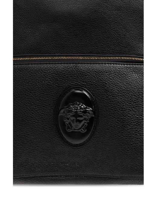 Versace Red Leather Backpack "Lou" for men