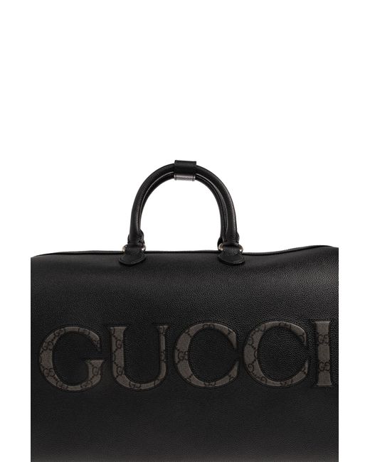 Gucci Leather Duffel Bag in Black for Men Lyst