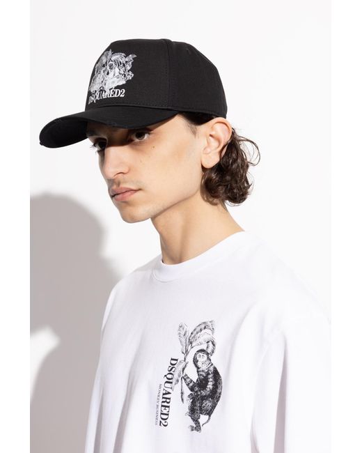 DSquared² Black Baseball Cap for men