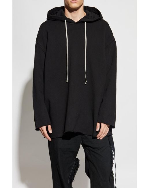Rick Owens Black Hoodie 'Peter' for men