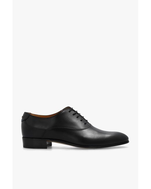 Gucci Leather Oxford Shoes in Black | Lyst