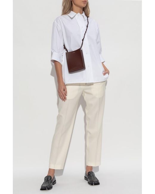 Jil Sander White Wool Pants