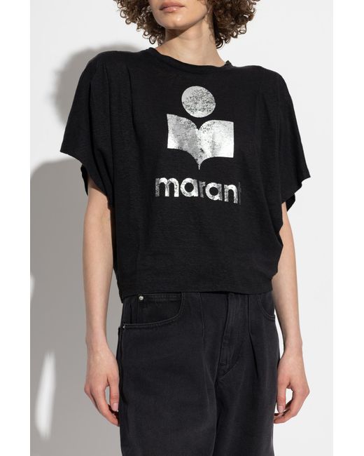 Isabel Marant Black T-Shirt "Kyanza"