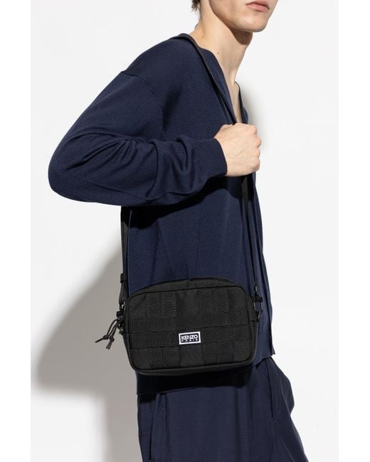KENZO Black Shoulder Bag With Logo for men