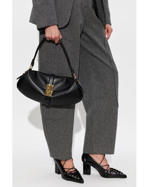 Ganni Black Shoulder Bag 'B-Kat'