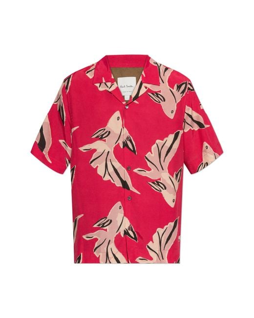 Paul Smith Pink Printed Shirt for men
