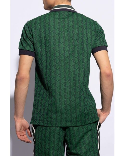 Lacoste Green Polo Shirt With Monogram, for men