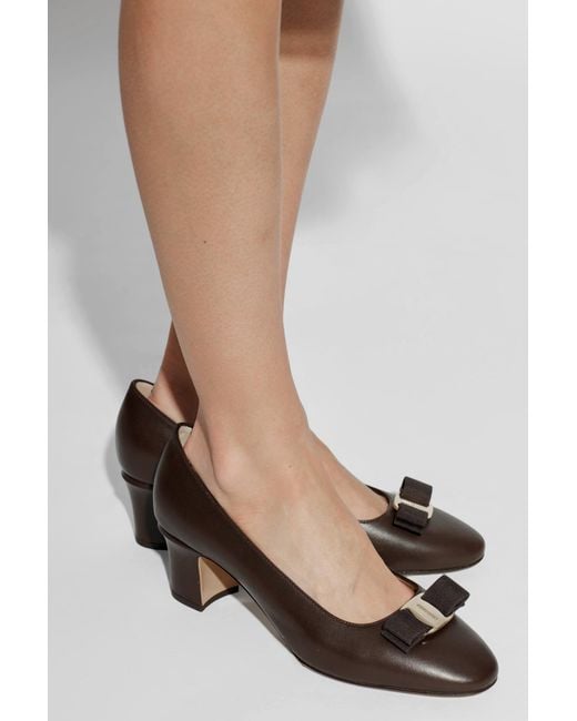 Ferragamo Black Heeled Shoes 'Vara'