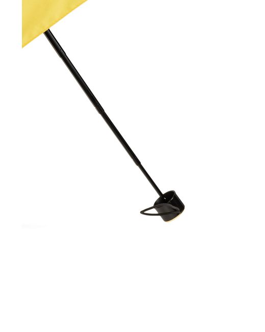Moschino Yellow Small Foldable Umbrella With Logo