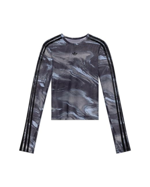 Adidas Originals Blue Transparent Long Sleeve T-Shirt