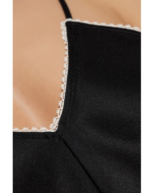 Victoria Beckham Black Top On Straps "Marion"