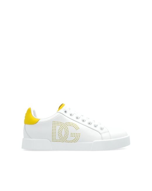 Dolce & Gabbana White Sport Shoes Portofino