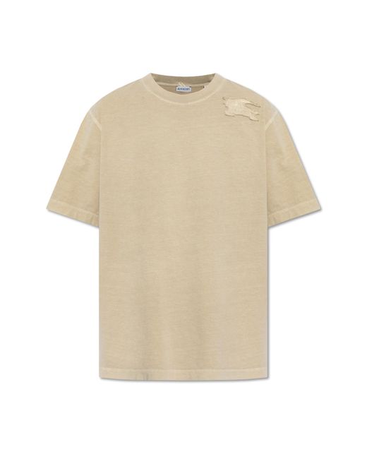 Burberry Natural T-Shirt With Patch, ' for men