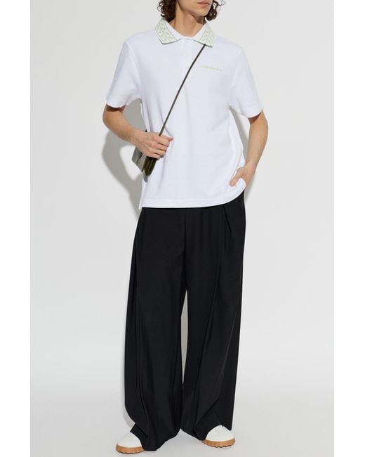 Casablanca Black Wool Trousers With Pleats for men