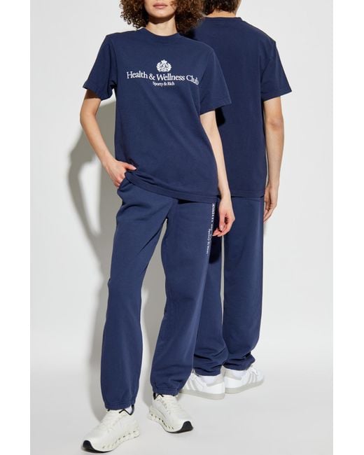Sporty & Rich Blue Trousers From The Riding Drop Collection