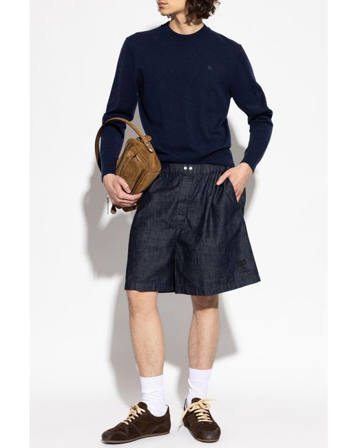 Acne Blue Wool Sweater for men