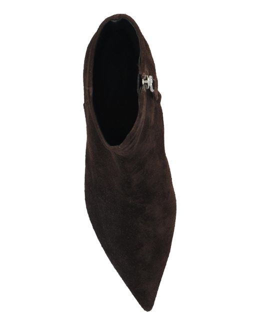Aeyde Natural Suede Heeled Ankle Boots 'Sofie'