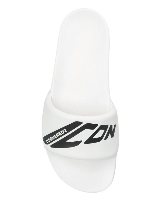 DSquared² Blue Printed Flip-Flops