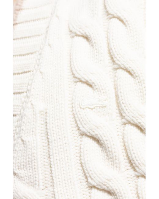 LACOSTE RUNWAY Natural Vest With A Decorative Weave for men