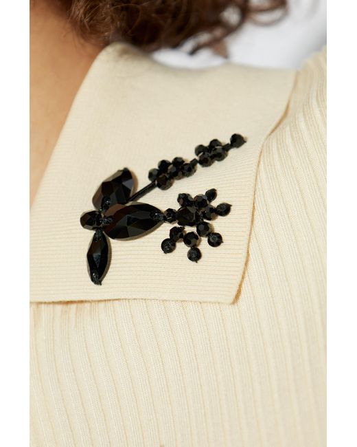 Moncler Natural Polo With Applications
