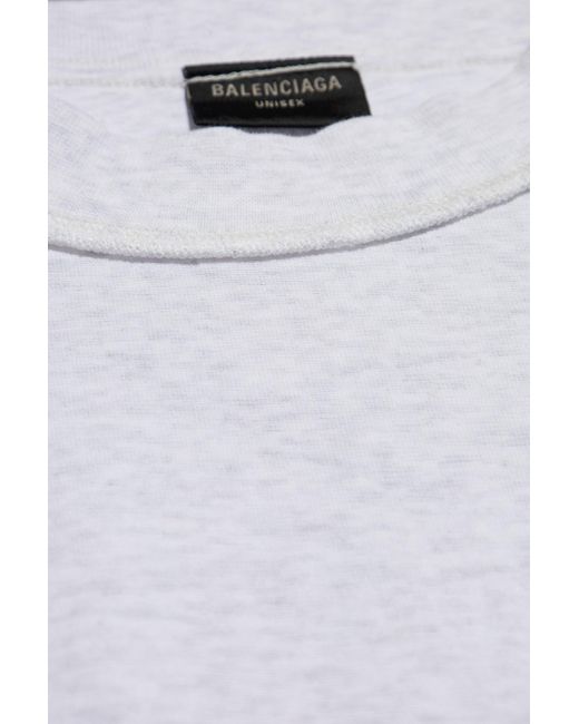 Balenciaga White T-Shirt With Logo for men
