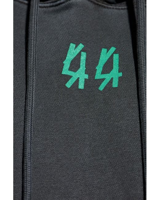 44 Label Group Black Hoodie, for men
