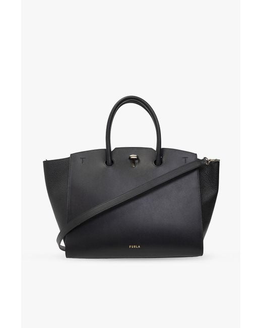 Furla 'genesi Large' Shopper Bag in Black | Lyst