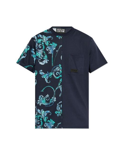 Versace Jeans Couture Blue Short-Sleeve Shirt for men