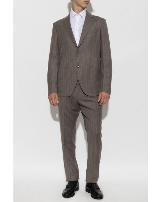 Etro Gray Wool Suit for men