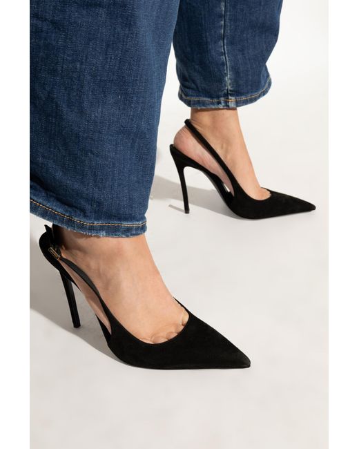 DSquared Suede High Heels in Black Lyst UK