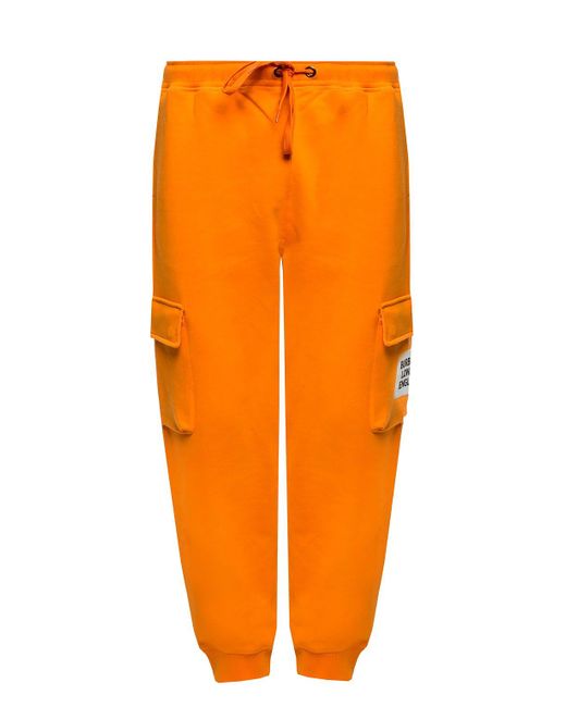Burberry Orange Branded Sweatpants for men