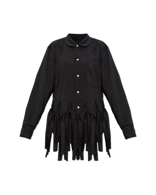 Comme des Garçons Black Shirt With Fringes