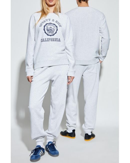 Sporty & Rich Blue Sweatshirt With Print