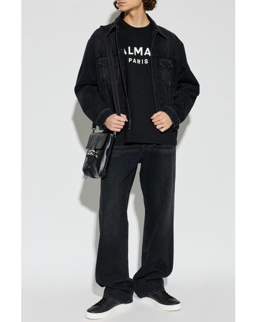 Balmain Black Straight-Leg Jeans for men