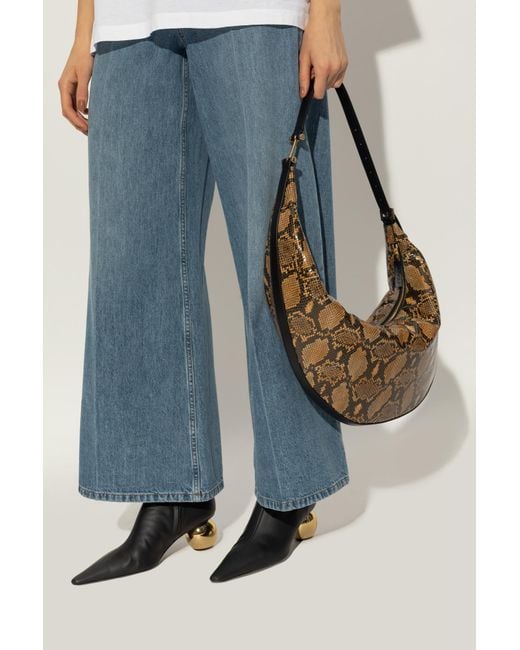 Marni Brown Shoulder Bag With Animal Motif