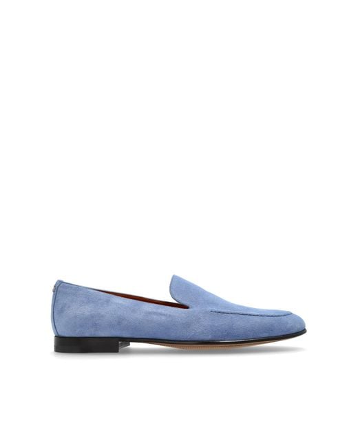 Dolce & Gabbana Blue Split Suede Shoes for men