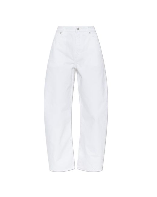 Alaïa White Wide-Leg Jeans