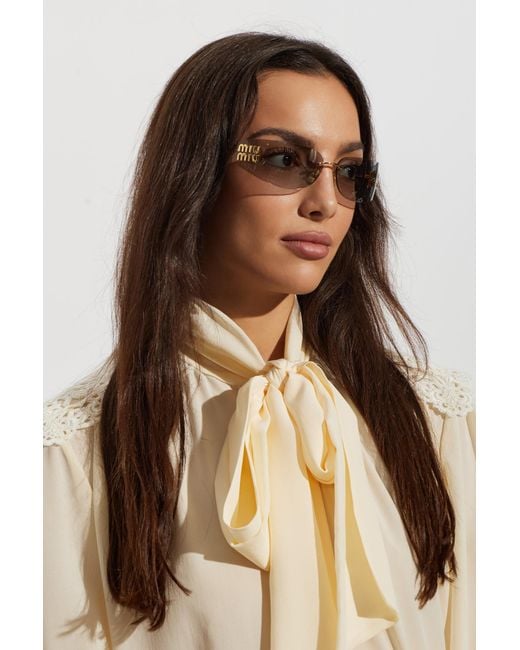 Miu Miu Metallic Sunglasses 'A51S'