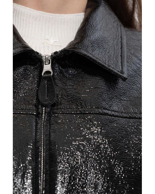 Courreges Black Lacquered Jacket