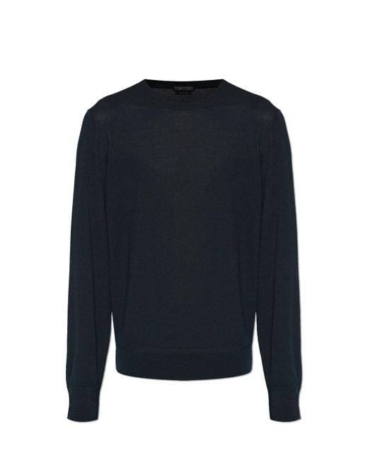Tom Ford Blue Wool Sweater for men