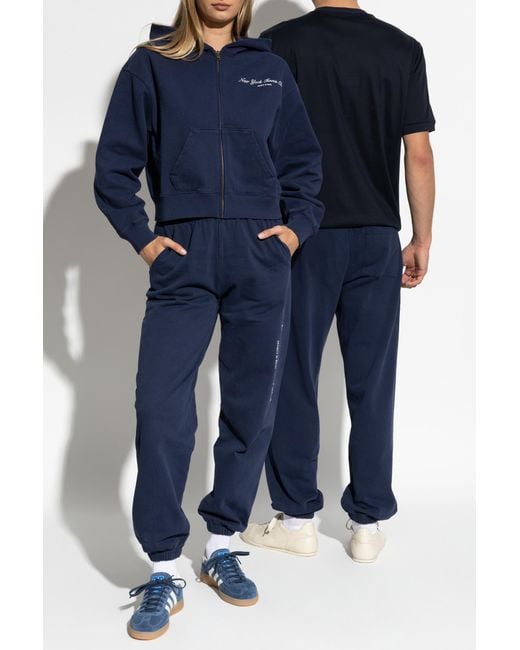 Sporty & Rich Blue Sweatpants From The "New York Tennis" Collection