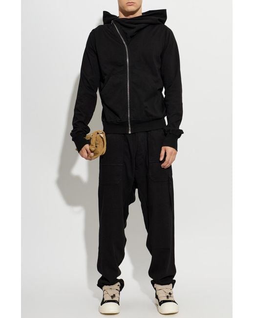 Rick Owens Black Asymmetrical Cut Blouse for men
