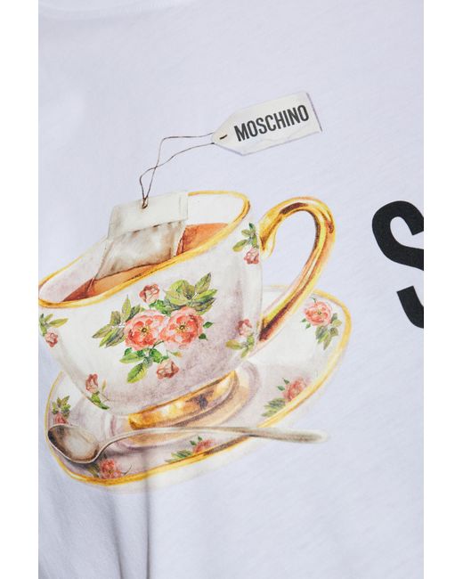 Moschino White T-Shirt With Print