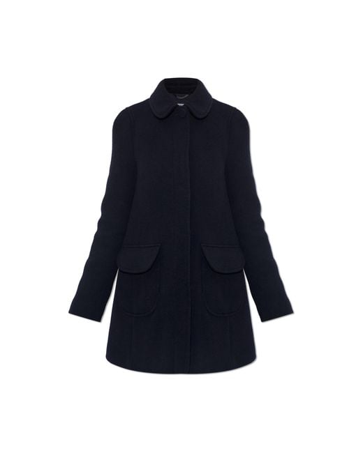 Moschino Blue Wool Coat