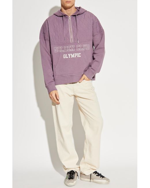 Golden Goose Deluxe Brand Purple Hoodie for men