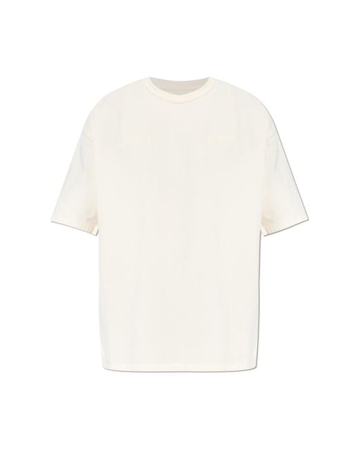 Amiri White T-Shirt With A Colorful Print On The Back for men