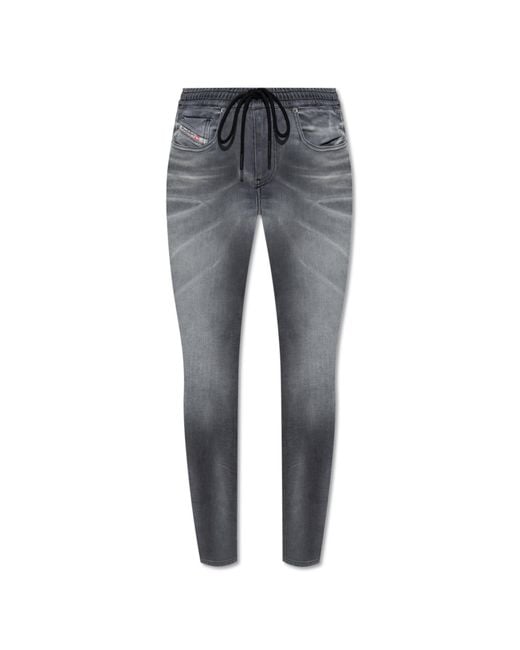 DIESEL Gray Pants With '2061 D-Tail' Logo