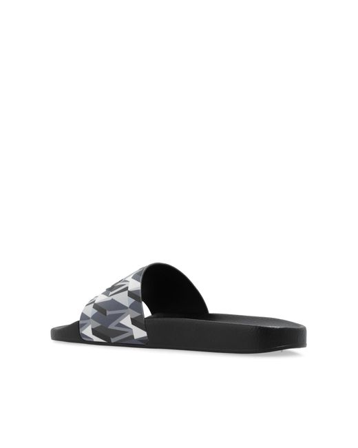 Moncler Black Rubber 'Basile' Slides for men